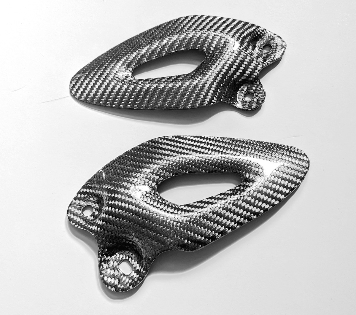 Heel Protectors Carbon Silver Titanium 